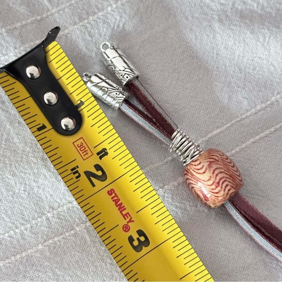 Amethyst Crystalline Wire Wrapped Stone Pendant Necklace Handmade Leather Cord - Picture 10 of 15